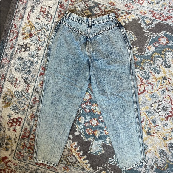 Vintage P.S Gitano Light Wash Acid Wash High Waisted Pleated Mom Jean- Size 6 - Picture 2 of 10